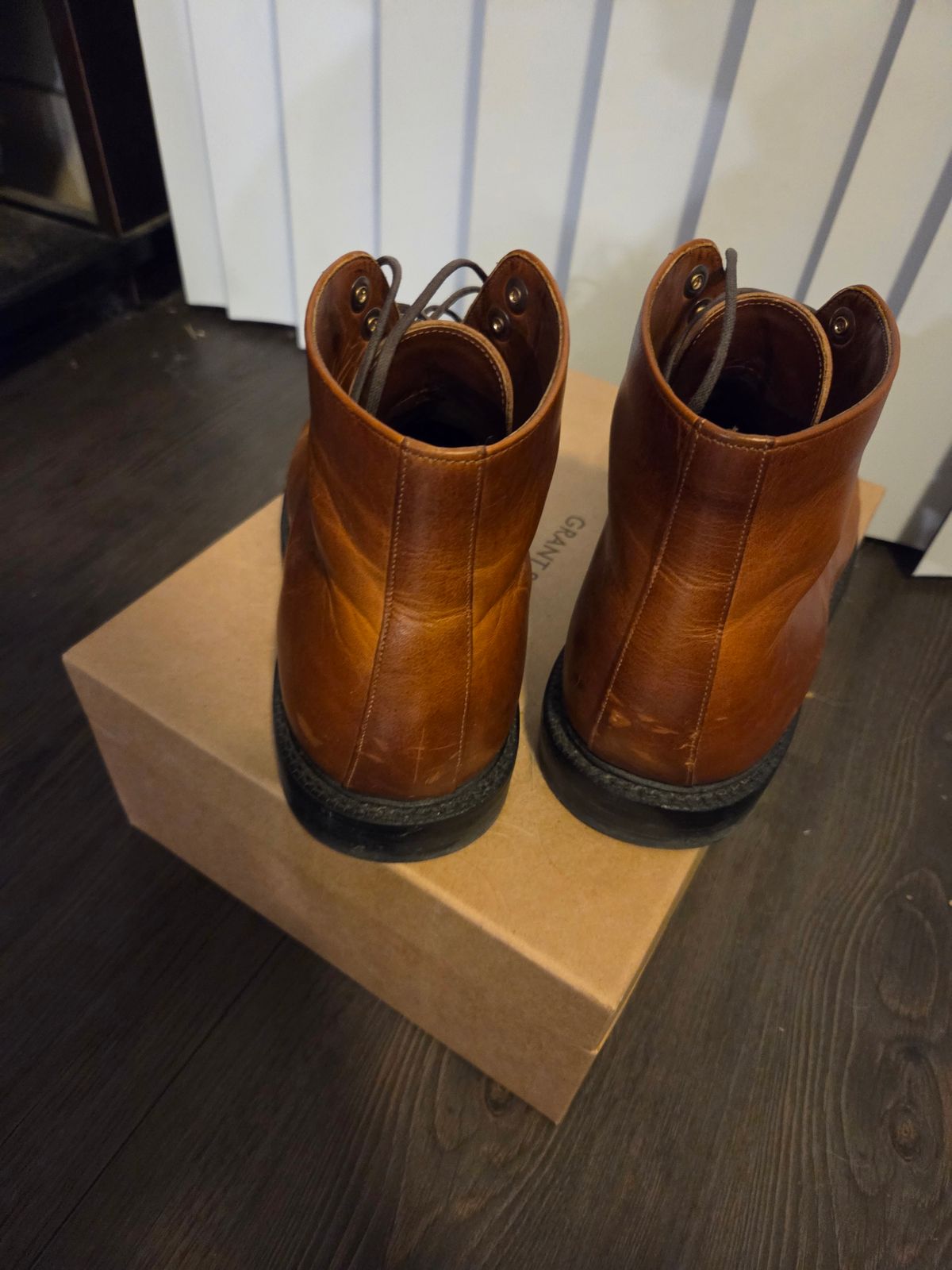 Photo by DRYoung on November 6, 2025 of the Grant Stone Edward Boot in C.F. Stead Brooklyn Calf.