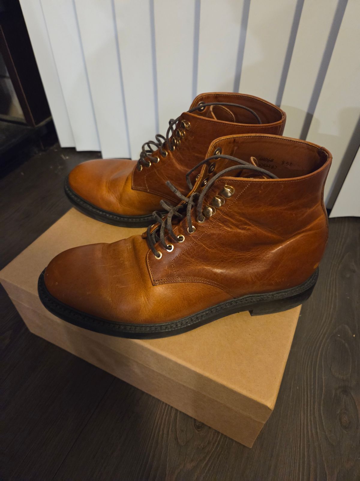 Photo by DRYoung on November 6, 2025 of the Grant Stone Edward Boot in C.F. Stead Brooklyn Calf.