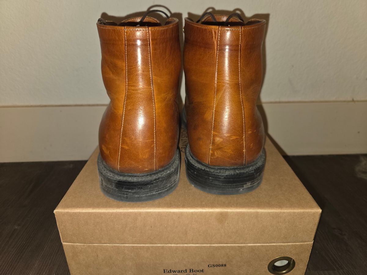 Photo by DRYoung on December 6, 2025 of the Grant Stone Edward Boot in C.F. Stead Brooklyn Calf.