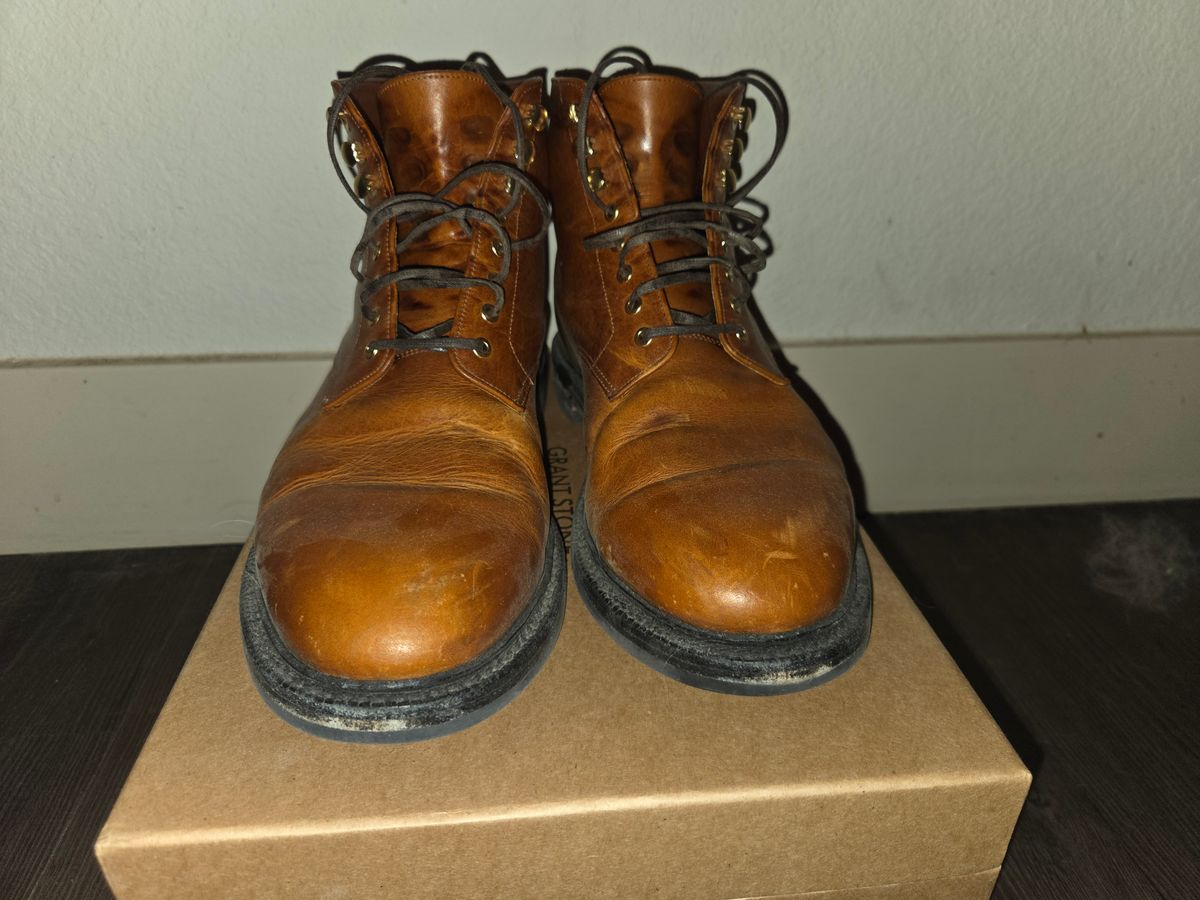 Photo by DRYoung on December 6, 2025 of the Grant Stone Edward Boot in C.F. Stead Brooklyn Calf.
