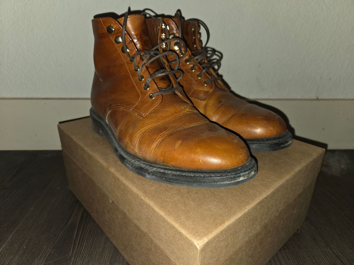 Photo by DRYoung on December 6, 2025 of the Grant Stone Edward Boot in C.F. Stead Brooklyn Calf.