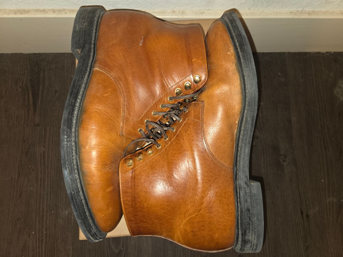 Photo by DRYoung on December 6, 2025 of the Grant Stone Edward Boot in C.F. Stead Brooklyn Calf.