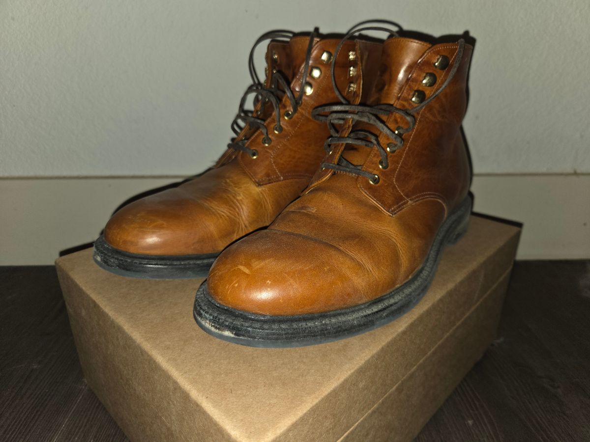 Photo by DRYoung on December 6, 2025 of the Grant Stone Edward Boot in C.F. Stead Brooklyn Calf.