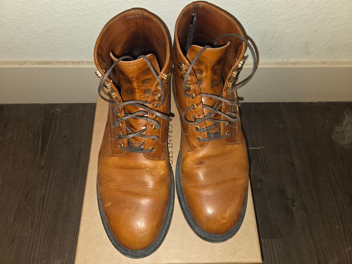 Photo by DRYoung on December 6, 2025 of the Grant Stone Edward Boot in C.F. Stead Brooklyn Calf.