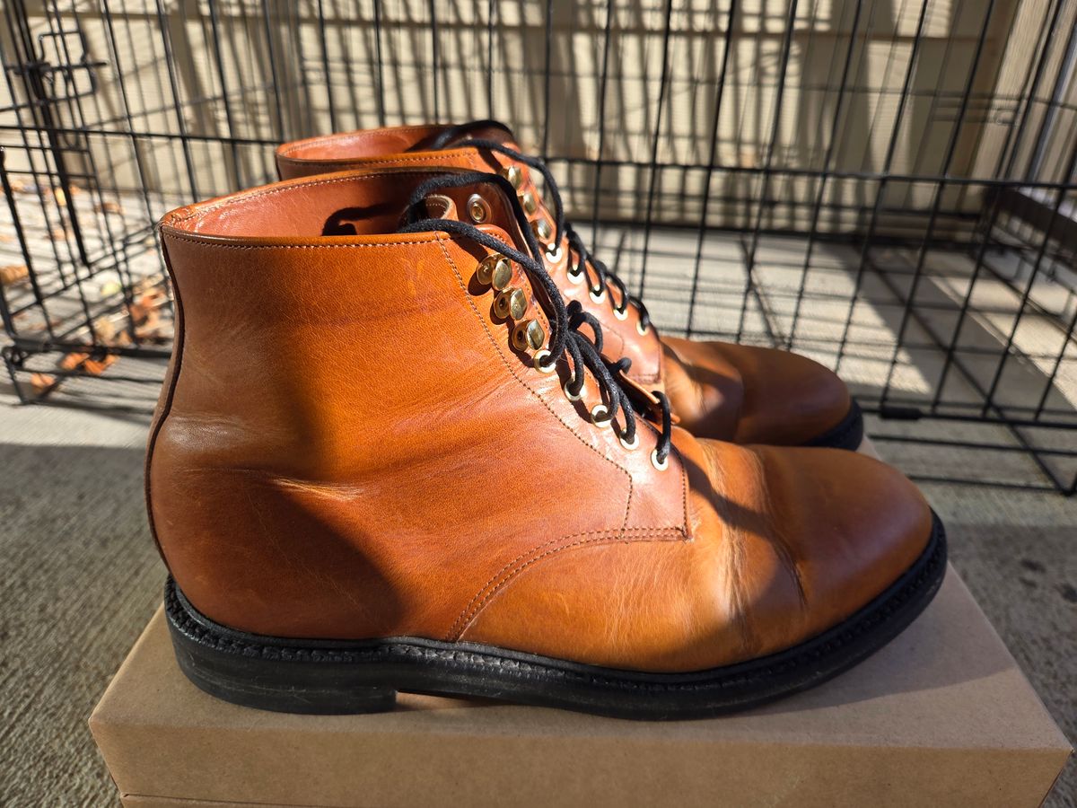 Photo by DRYoung on January 5, 2026 of the Grant Stone Edward Boot in C.F. Stead Brooklyn Calf.