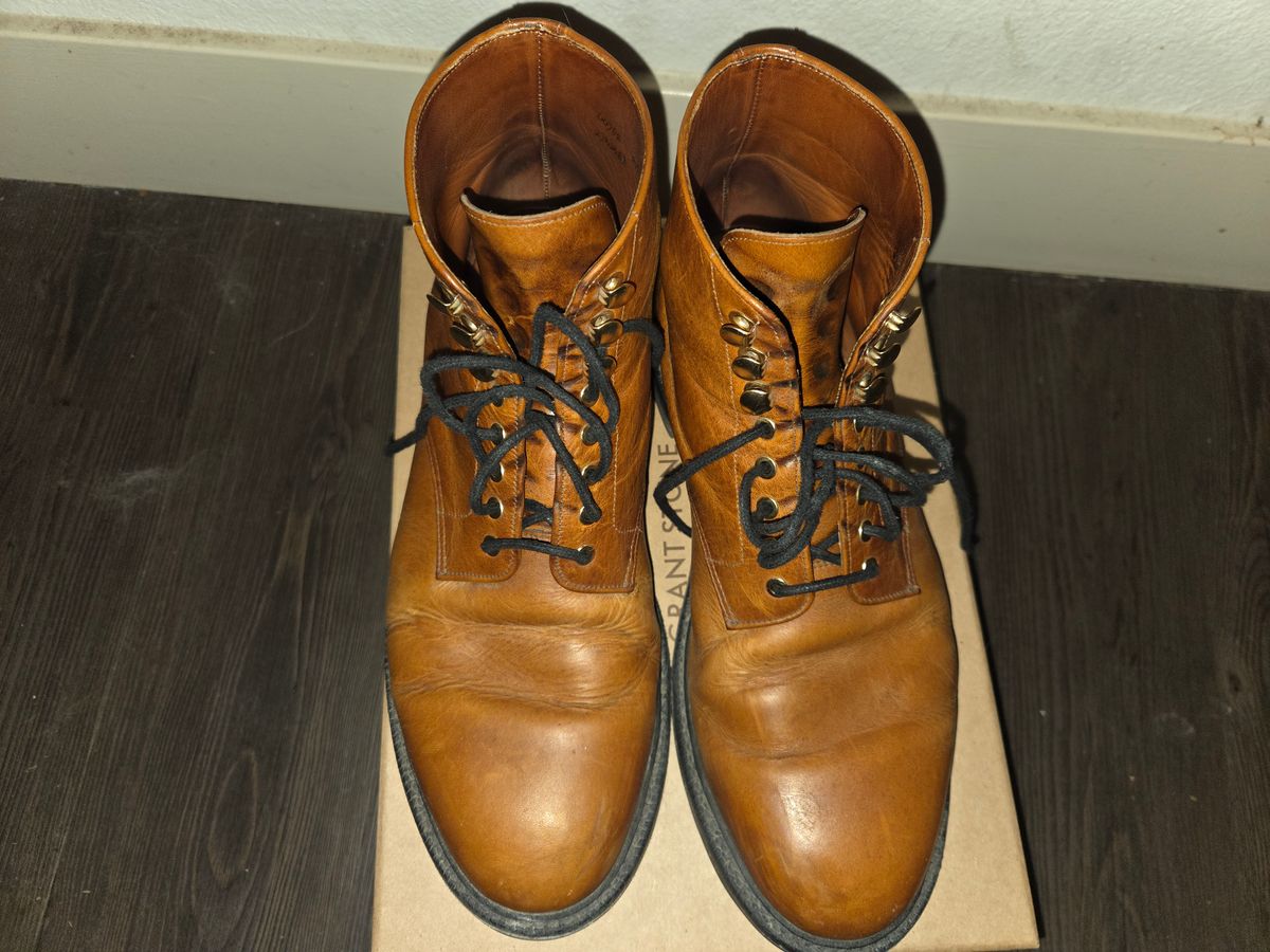 Photo by DRYoung on March 6, 2026 of the Grant Stone Edward Boot in C.F. Stead Brooklyn Calf.