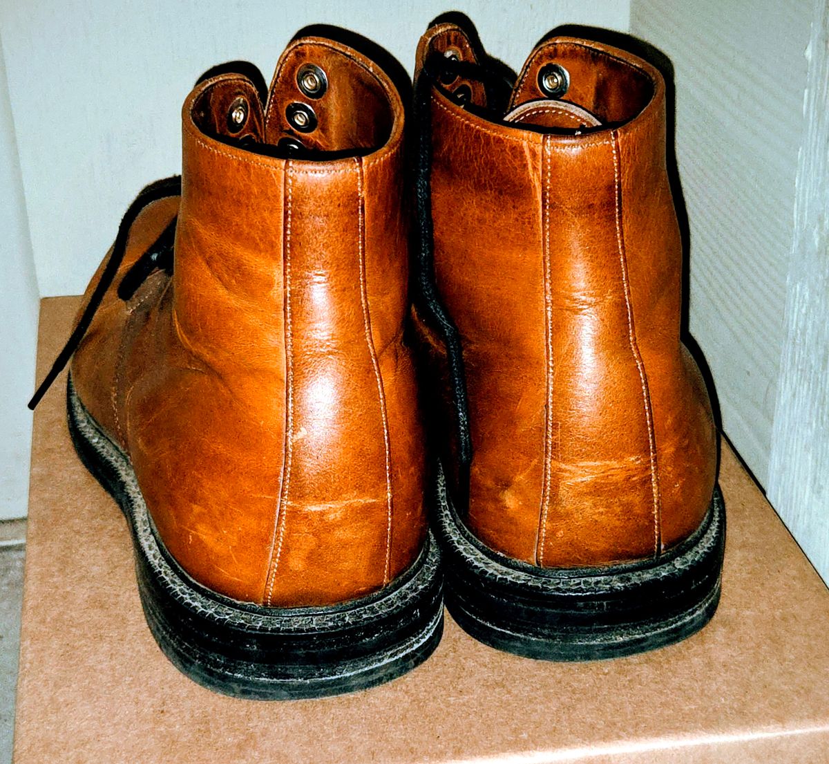 Photo by DRYoung on April 6, 2026 of the Grant Stone Edward Boot in C.F. Stead Brooklyn Calf.