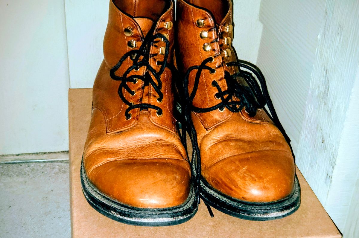 Photo by DRYoung on April 6, 2026 of the Grant Stone Edward Boot in C.F. Stead Brooklyn Calf.