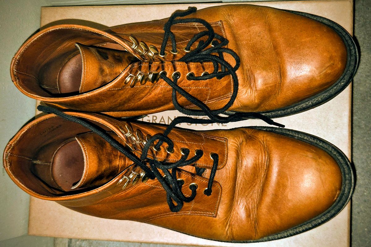 Photo by DRYoung on April 6, 2026 of the Grant Stone Edward Boot in C.F. Stead Brooklyn Calf.