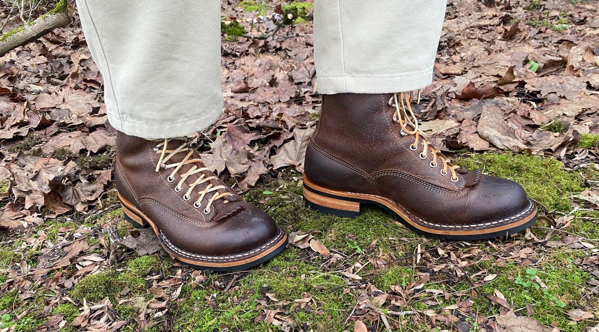 Photo by undifferentiated on January 13, 2026 of the White's 7” Custom MTO LTT in C.F. Stead Urban Brown Crazy Cow.