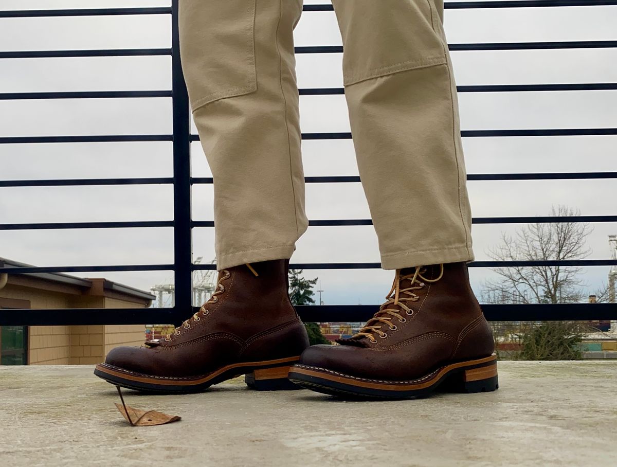 Photo by undifferentiated on January 13, 2026 of the White's 7” Custom MTO LTT in C.F. Stead Urban Brown Crazy Cow.