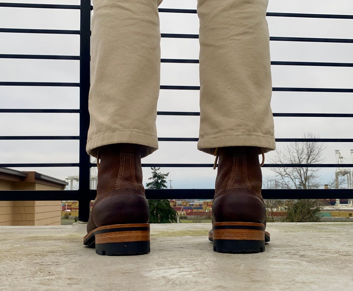 Photo by undifferentiated on January 13, 2026 of the White's 7” Custom MTO LTT in C.F. Stead Urban Brown Crazy Cow.