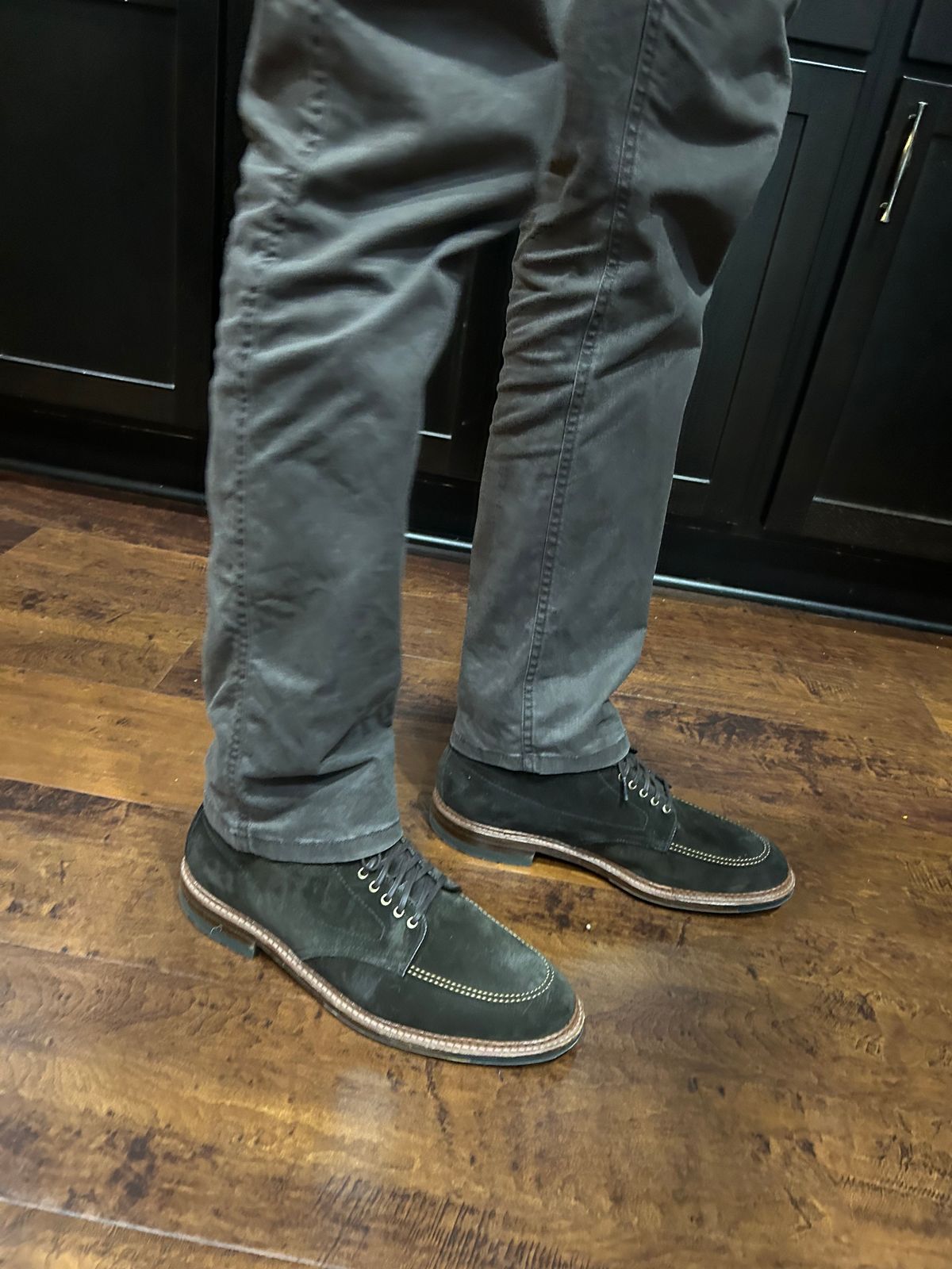 Photo by hf on March 13, 2025 of the Alden Indy Boot in Dark Brown Suede.