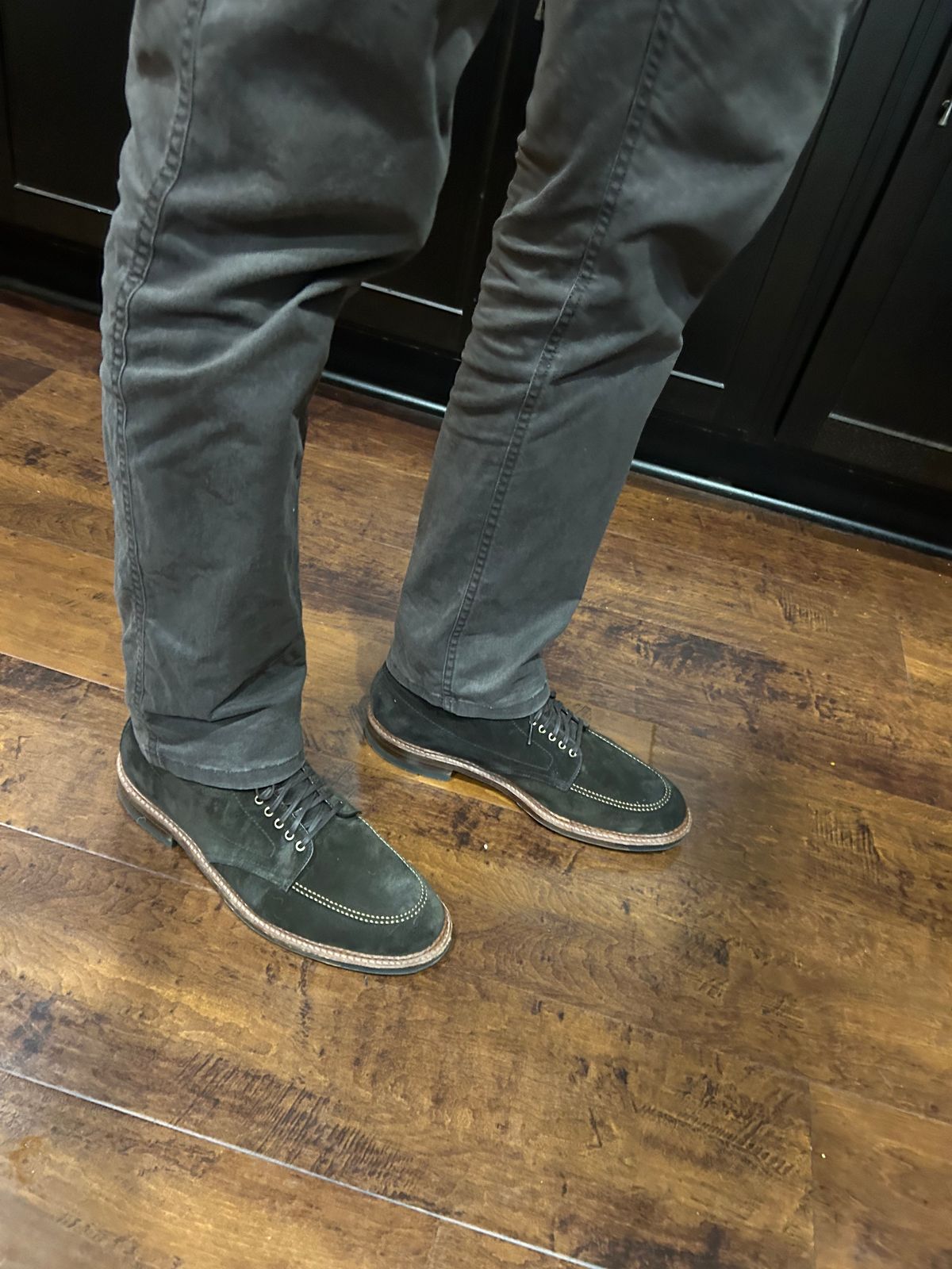 Photo by hf on March 13, 2025 of the Alden Indy Boot in Dark Brown Suede.
