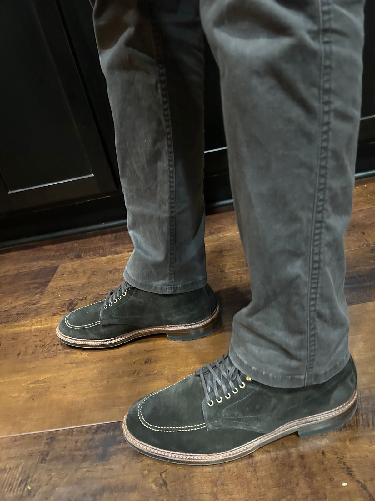 Photo by hf on March 13, 2025 of the Alden Indy Boot in Dark Brown Suede.