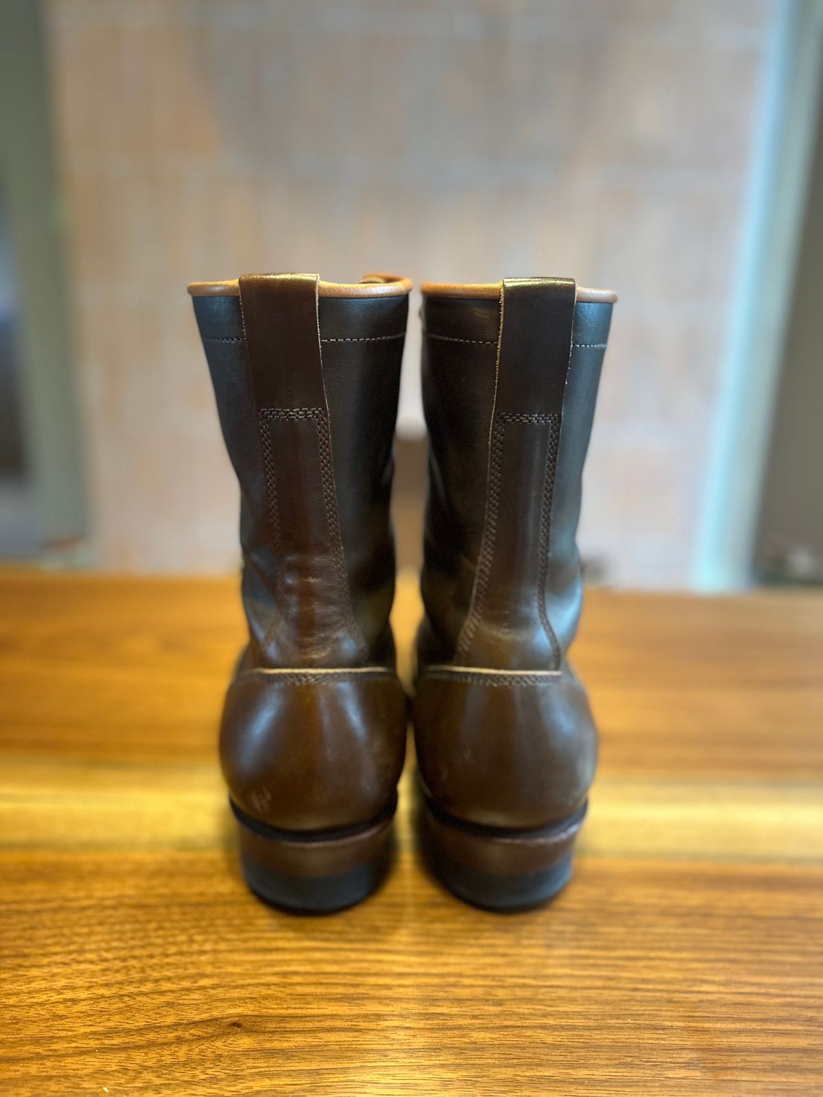 Photo by bricra1983 on November 2, 2024 of the Flame Panda Lace To Toe in Maryam Natural Horsebutt Overdyed Brown then Black.