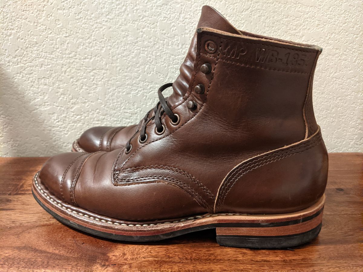 Photo by franklynne on September 25, 2021 of the White's MP-Sherman Toe Cap in Horween Brown Chromexcel.