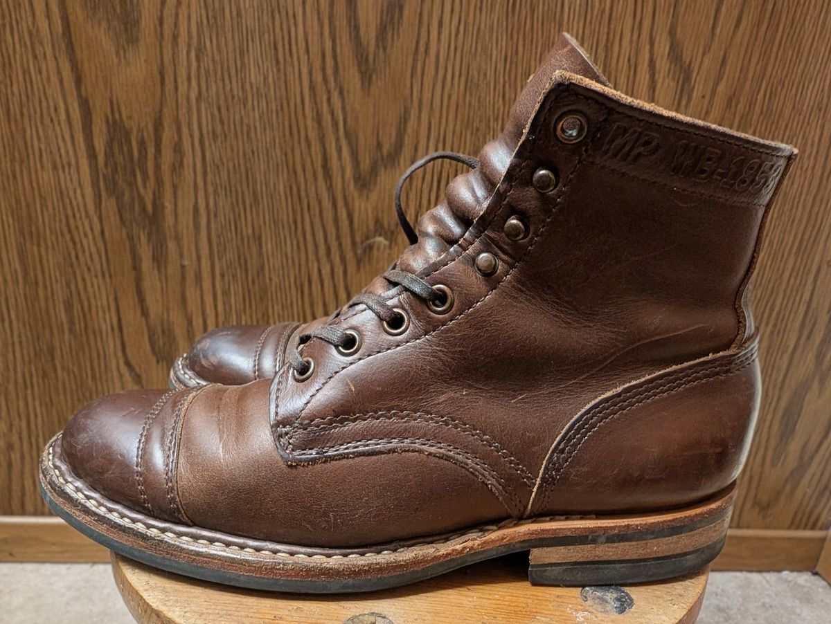 Photo by franklynne on December 27, 2025 of the White's MP-Sherman Toe Cap in Horween Brown Chromexcel.