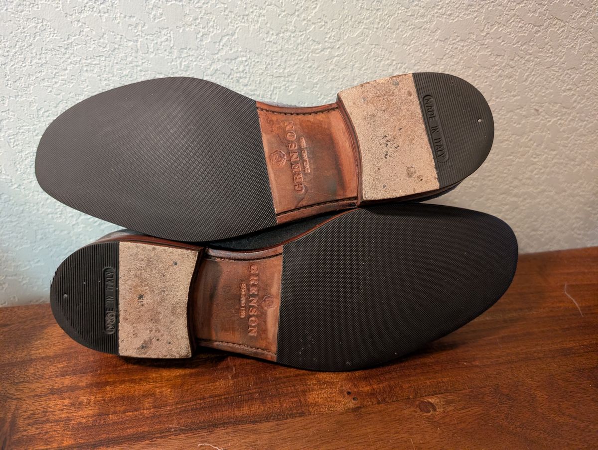 Photo by franklynne on October 22, 2025 of the Grenson Dylan in C.F. Stead Storm Suede.