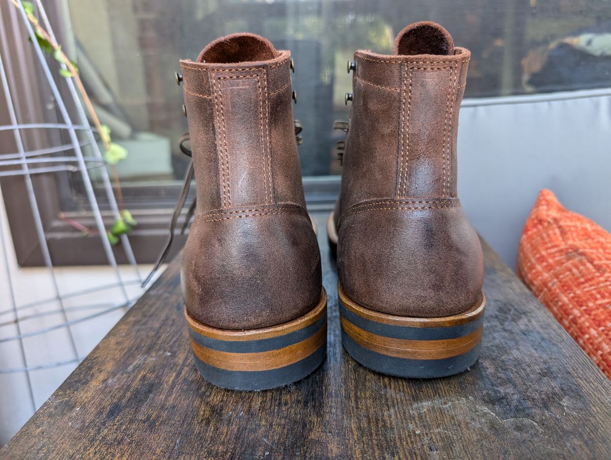 Photo by franklynne on October 1, 2024 of the Truman Cap Toe Boot in C.F. Stead Snuff Waxy Commander Suede.