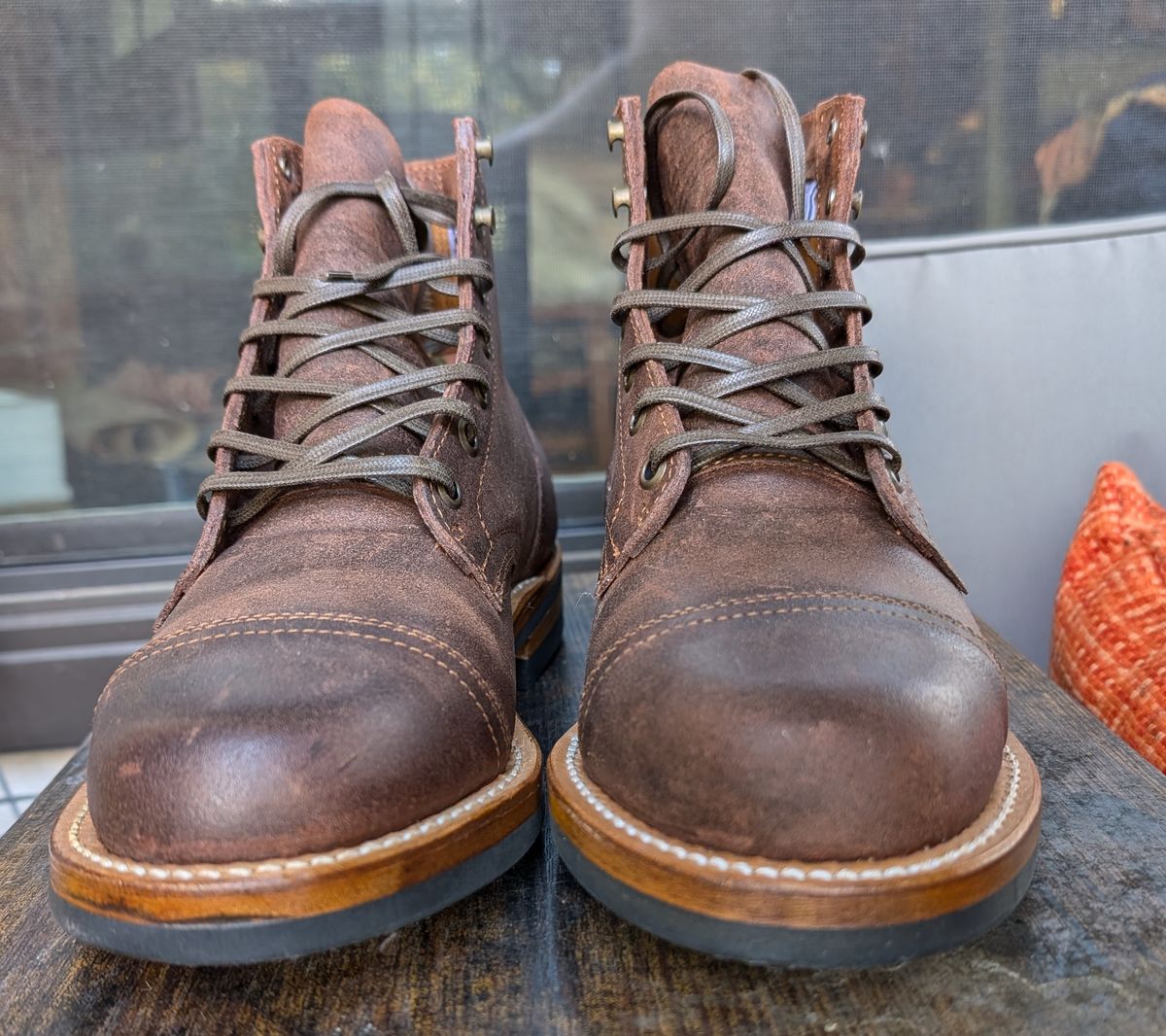 Photo by franklynne on October 1, 2024 of the Truman Cap Toe Boot in C.F. Stead Snuff Waxy Commander Suede.