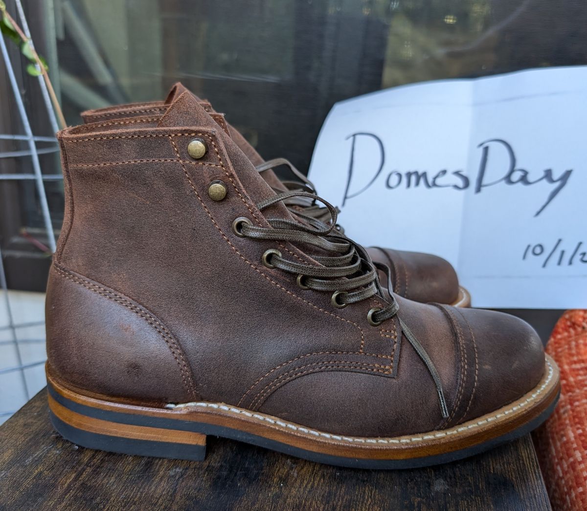 Photo by franklynne on October 1, 2024 of the Truman Cap Toe Boot in C.F. Stead Snuff Waxy Commander Suede.