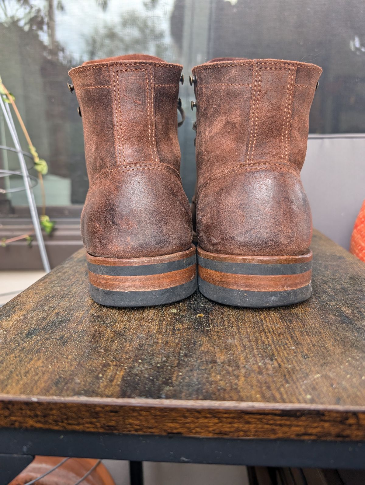 Photo by franklynne on November 3, 2024 of the Truman Cap Toe Boot in C.F. Stead Snuff Waxy Commander Suede.