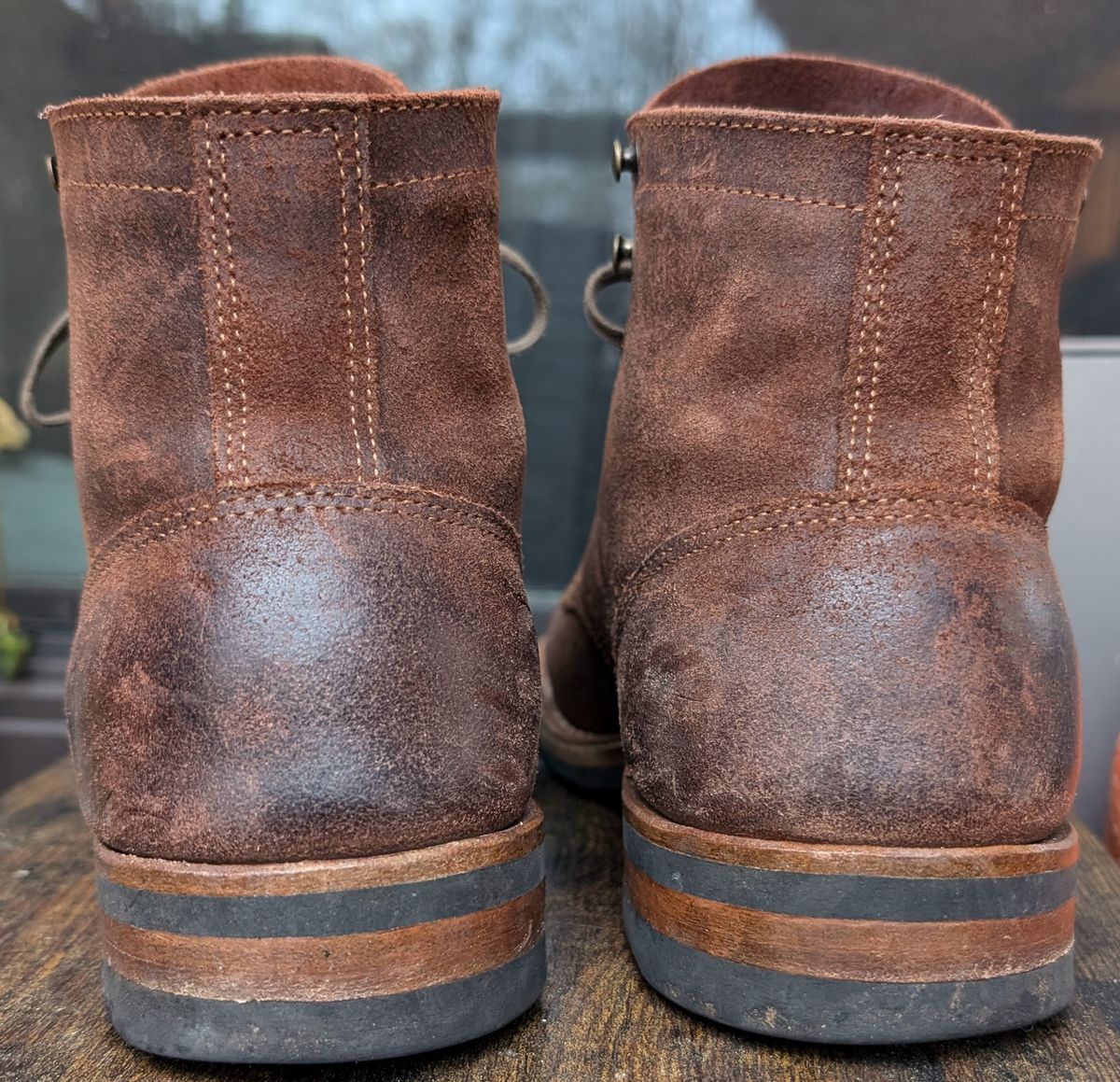 Photo by franklynne on December 3, 2024 of the Truman Cap Toe Boot in C.F. Stead Snuff Waxy Commander Suede.