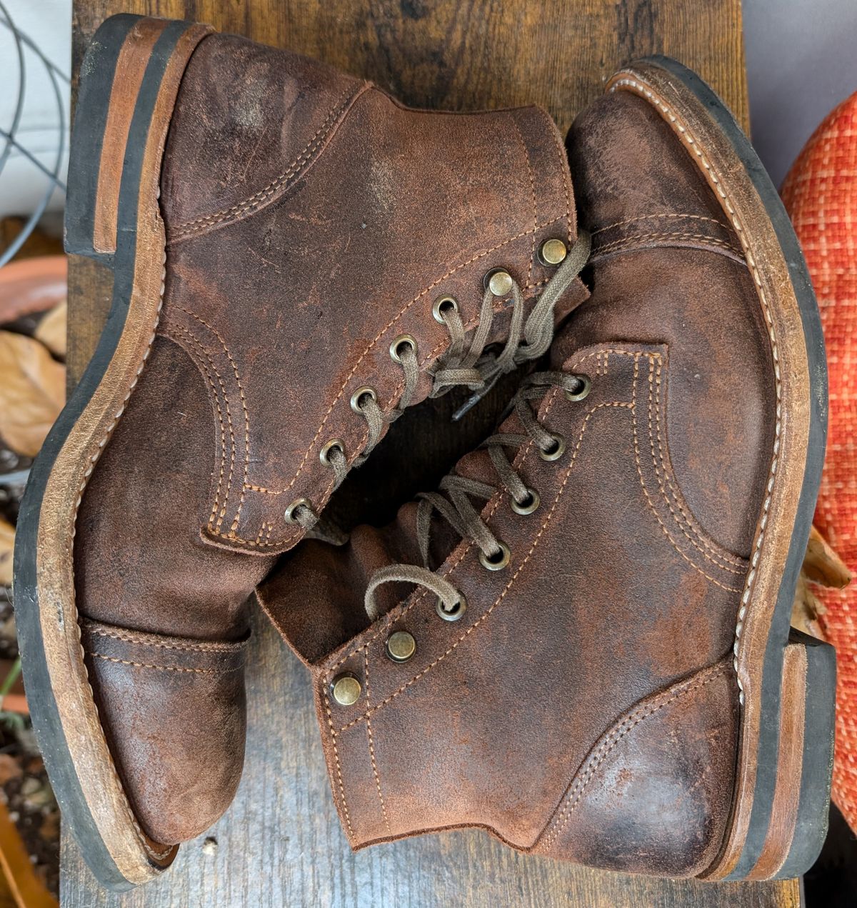 Photo by franklynne on December 3, 2024 of the Truman Cap Toe Boot in C.F. Stead Snuff Waxy Commander Suede.