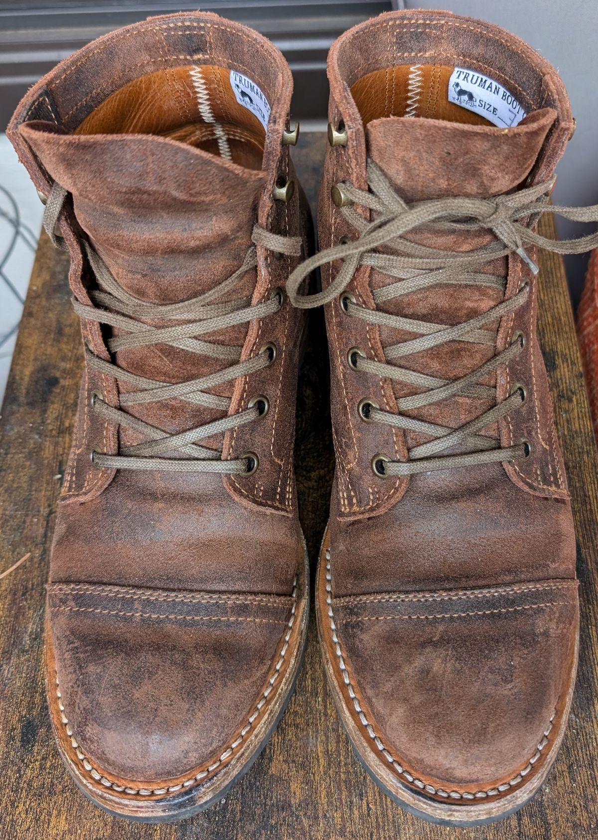 Photo by franklynne on December 3, 2024 of the Truman Cap Toe Boot in C.F. Stead Snuff Waxy Commander Suede.