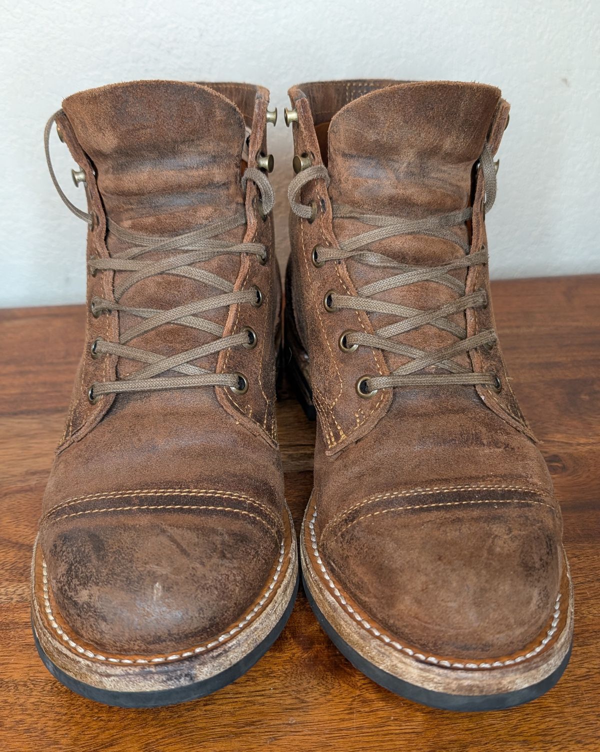 Photo by franklynne on February 6, 2025 of the Truman Cap Toe Boot in C.F. Stead Snuff Waxy Commander Suede.