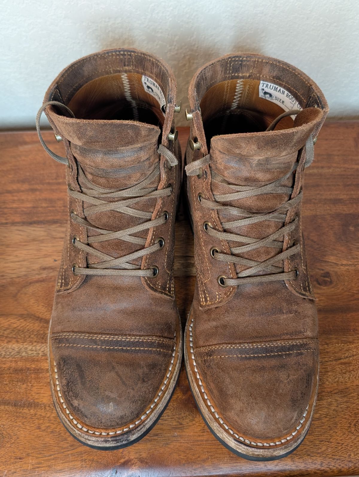 Photo by franklynne on February 6, 2025 of the Truman Cap Toe Boot in C.F. Stead Snuff Waxy Commander Suede.