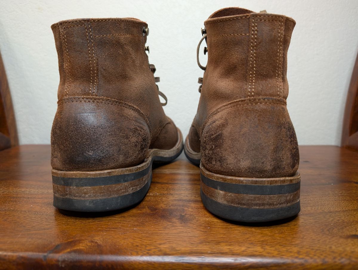Photo by franklynne on March 5, 2025 of the Truman Cap Toe Boot in C.F. Stead Snuff Waxy Commander Suede.