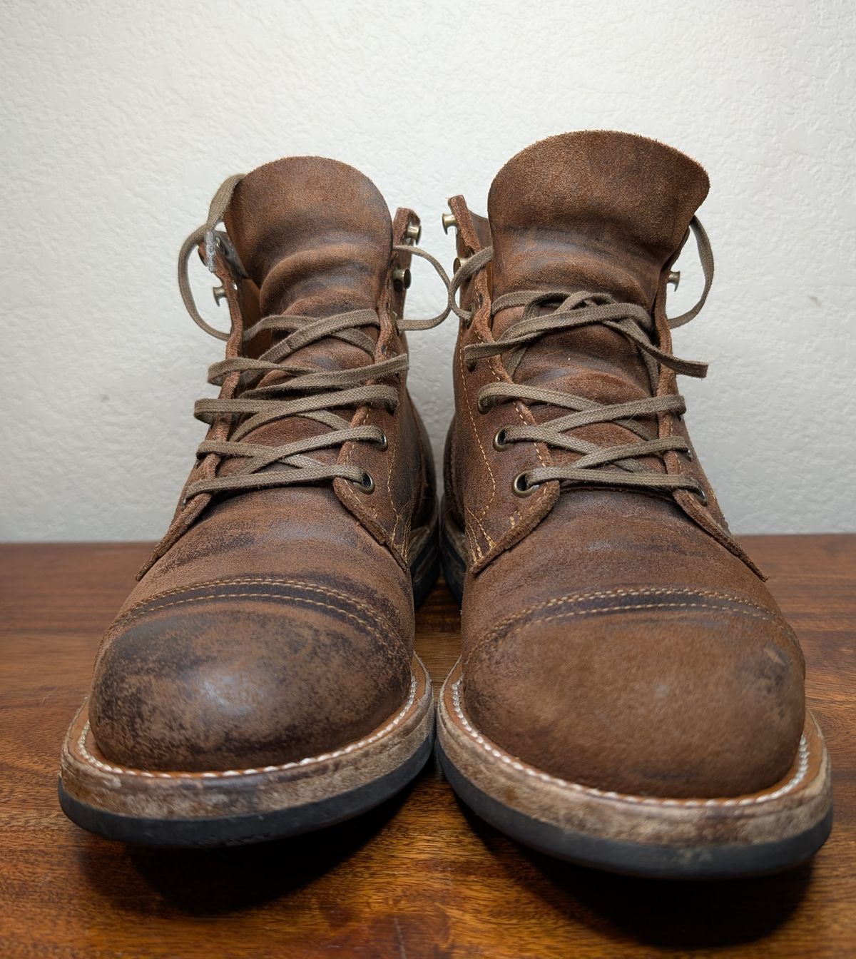Photo by franklynne on March 5, 2025 of the Truman Cap Toe Boot in C.F. Stead Snuff Waxy Commander Suede.