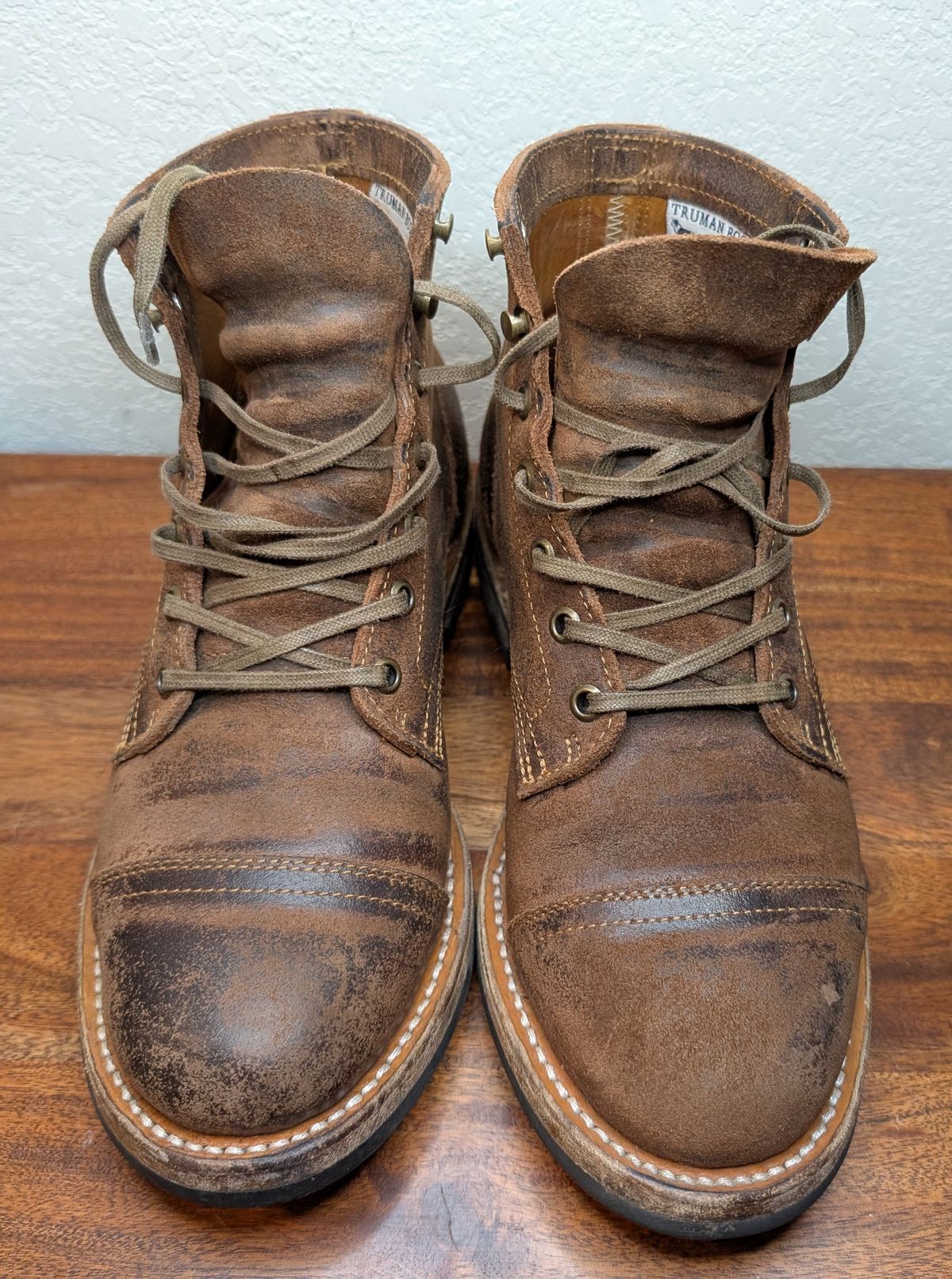 Photo by franklynne on March 5, 2025 of the Truman Cap Toe Boot in C.F. Stead Snuff Waxy Commander Suede.