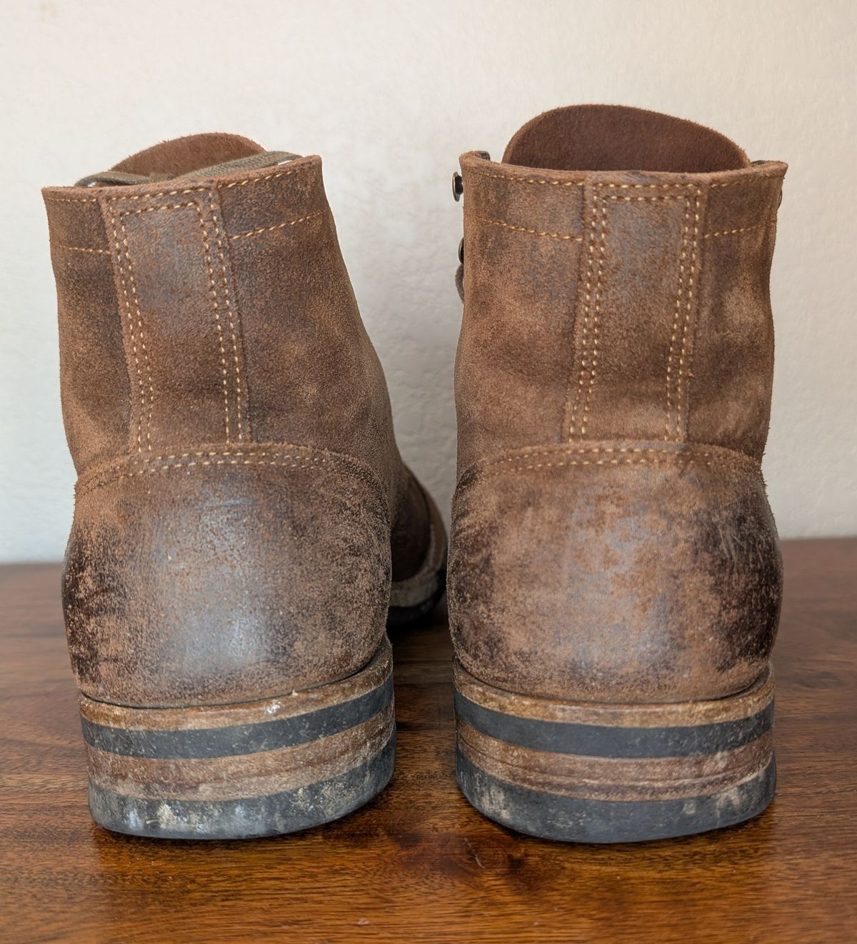 Photo by franklynne on April 5, 2025 of the Truman Cap Toe Boot in C.F. Stead Snuff Waxy Commander Suede.