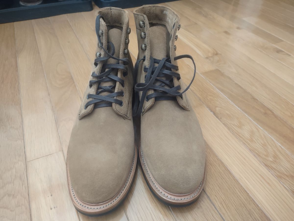 Photo by Roy on October 1, 2025 of the Parkhurst The Allen in S.B. Foot Dune Roughout Suede.