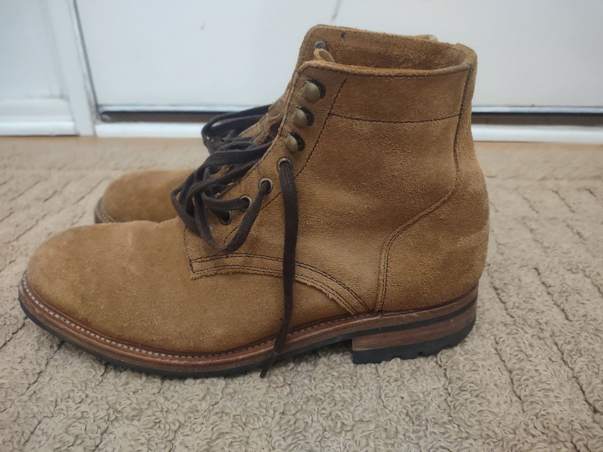 Photo by Roy on November 3, 2025 of the Parkhurst The Allen in S.B. Foot Dune Roughout Suede.