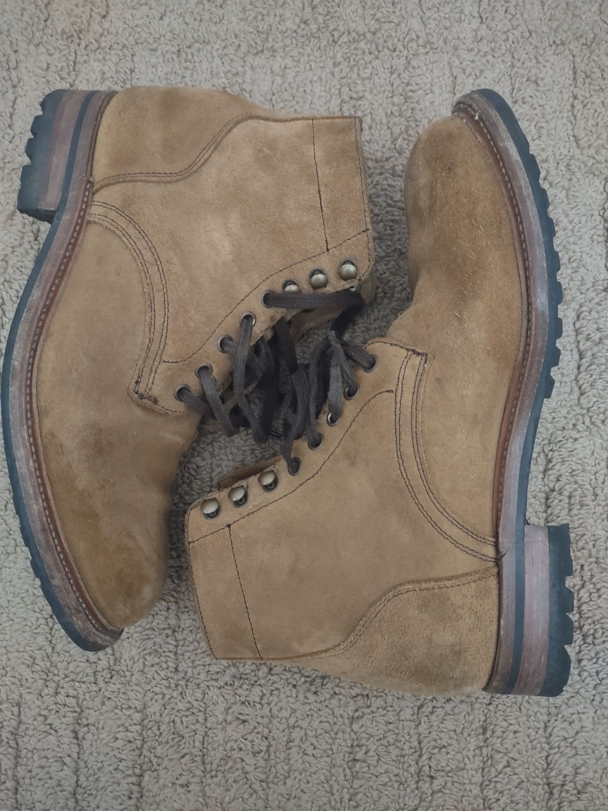 Photo by Roy on November 3, 2025 of the Parkhurst The Allen in S.B. Foot Dune Roughout Suede.