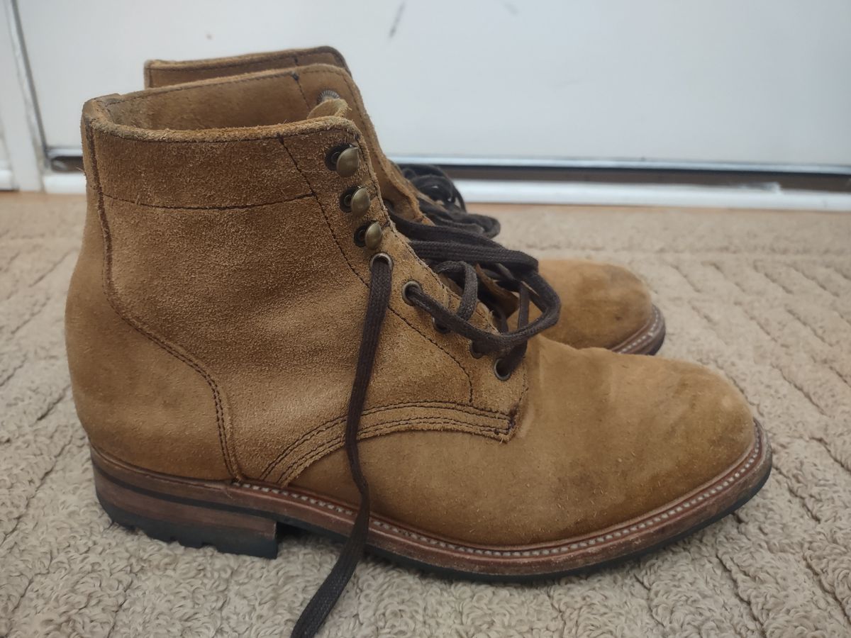 Photo by Roy on November 3, 2025 of the Parkhurst The Allen in S.B. Foot Dune Roughout Suede.