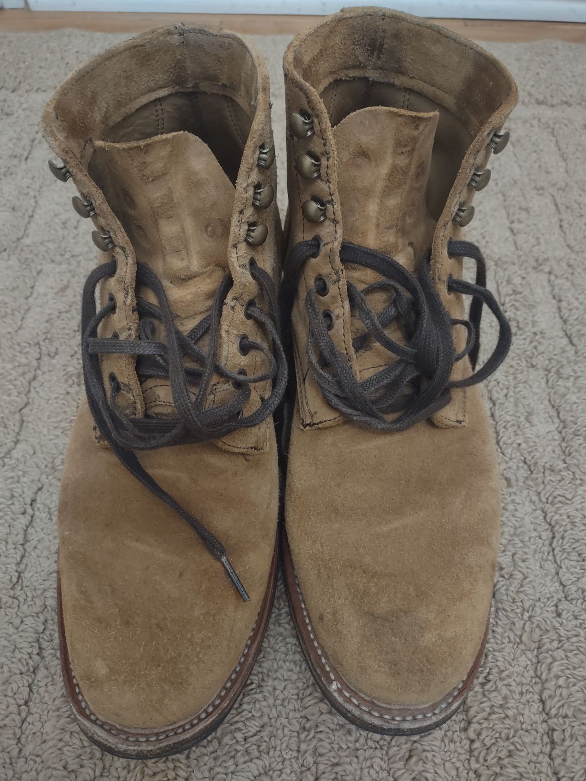 Photo by Roy on November 3, 2025 of the Parkhurst The Allen in S.B. Foot Dune Roughout Suede.