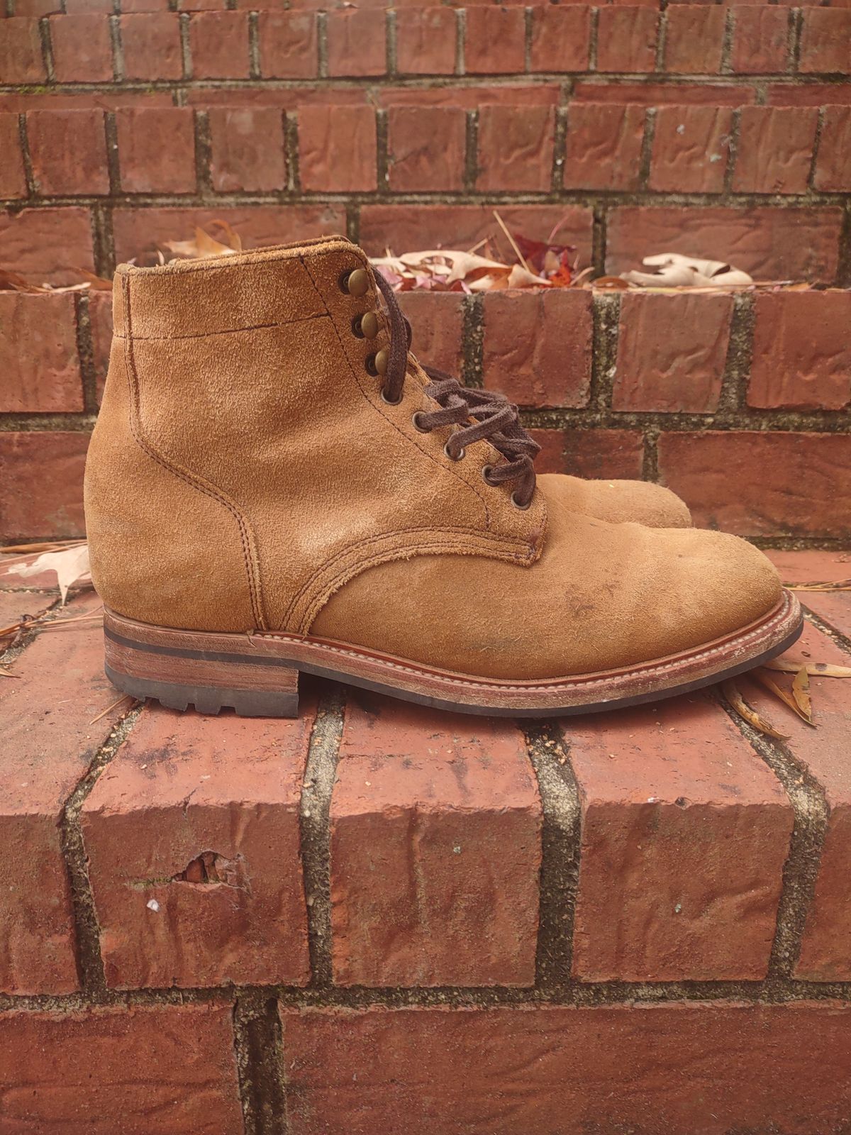 Photo by Roy on December 1, 2025 of the Parkhurst The Allen in S.B. Foot Dune Roughout Suede.