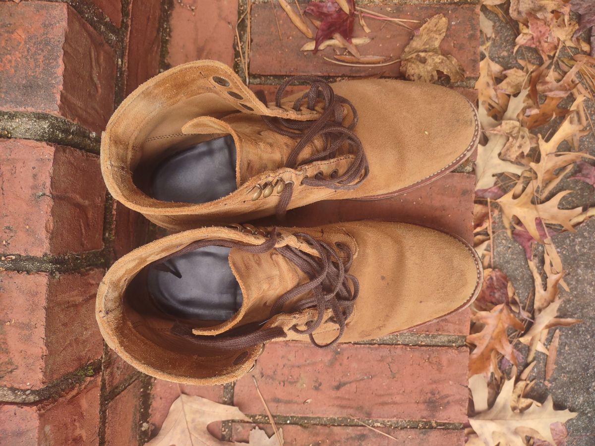 Photo by Roy on December 1, 2025 of the Parkhurst The Allen in S.B. Foot Dune Roughout Suede.