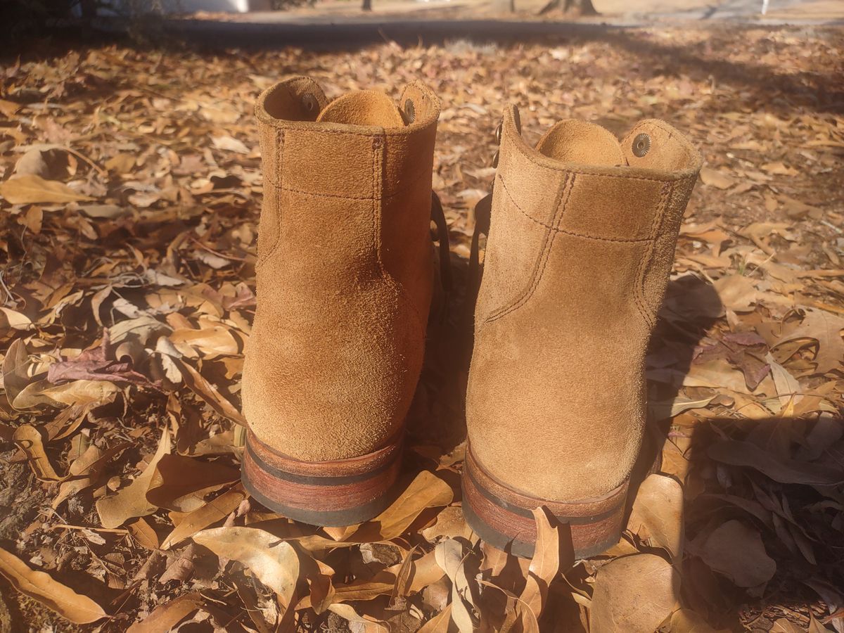 Photo by Roy on January 1, 2026 of the Parkhurst The Allen in S.B. Foot Dune Roughout Suede.