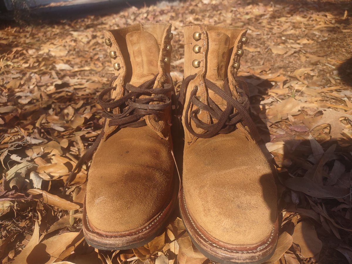 Photo by Roy on January 1, 2026 of the Parkhurst The Allen in S.B. Foot Dune Roughout Suede.