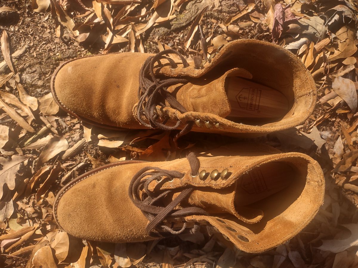 Photo by Roy on January 1, 2026 of the Parkhurst The Allen in S.B. Foot Dune Roughout Suede.