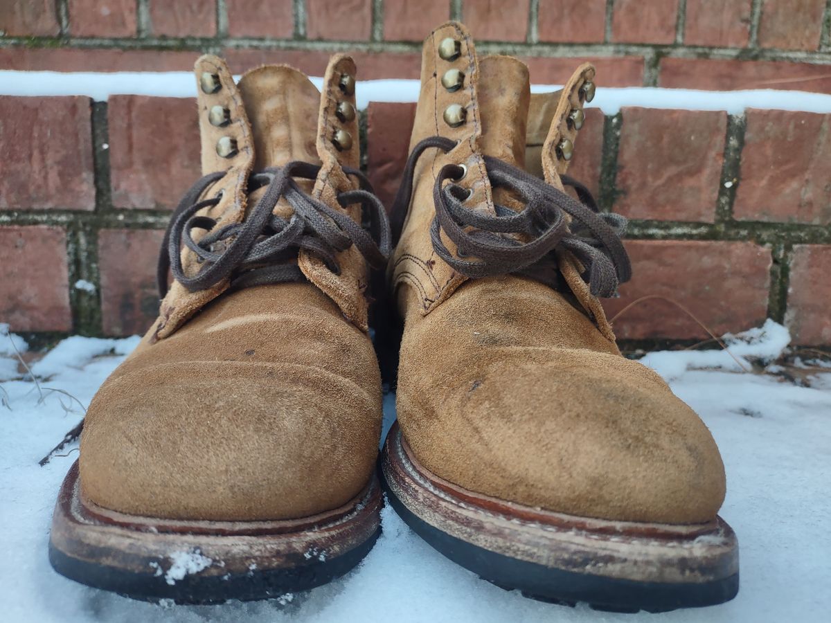 Photo by Roy on February 1, 2026 of the Parkhurst The Allen in S.B. Foot Dune Roughout Suede.