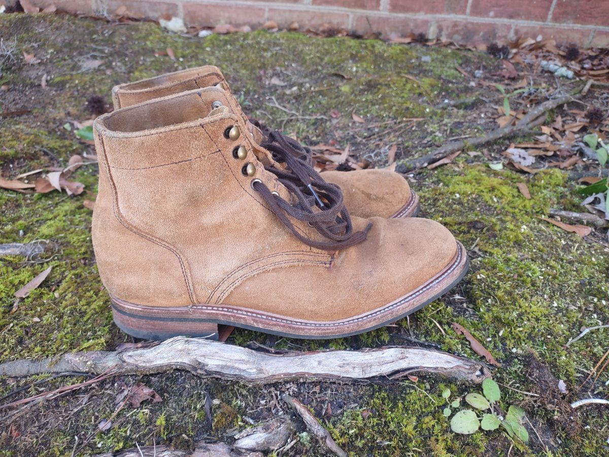 Photo by Roy on March 1, 2026 of the Parkhurst The Allen in S.B. Foot Dune Roughout Suede.