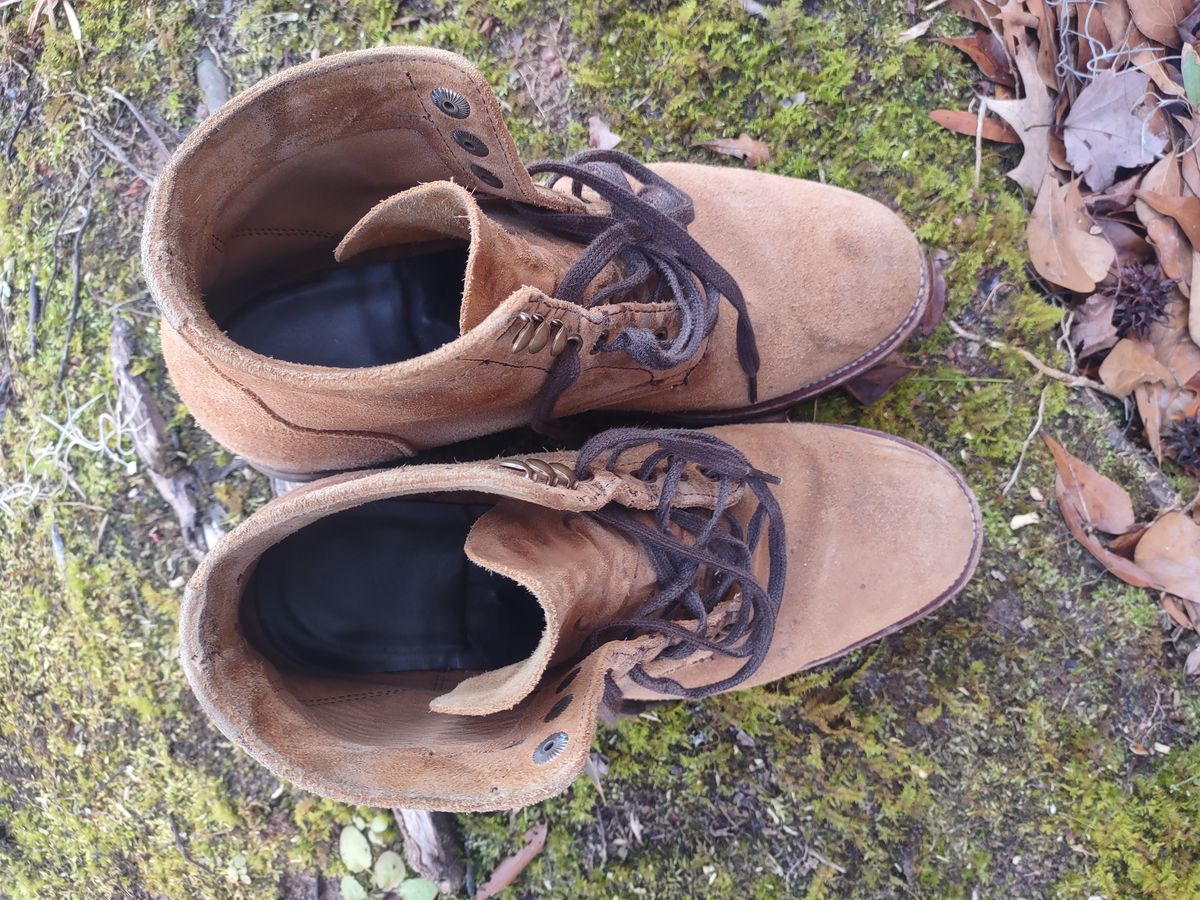 Photo by Roy on March 1, 2026 of the Parkhurst The Allen in S.B. Foot Dune Roughout Suede.