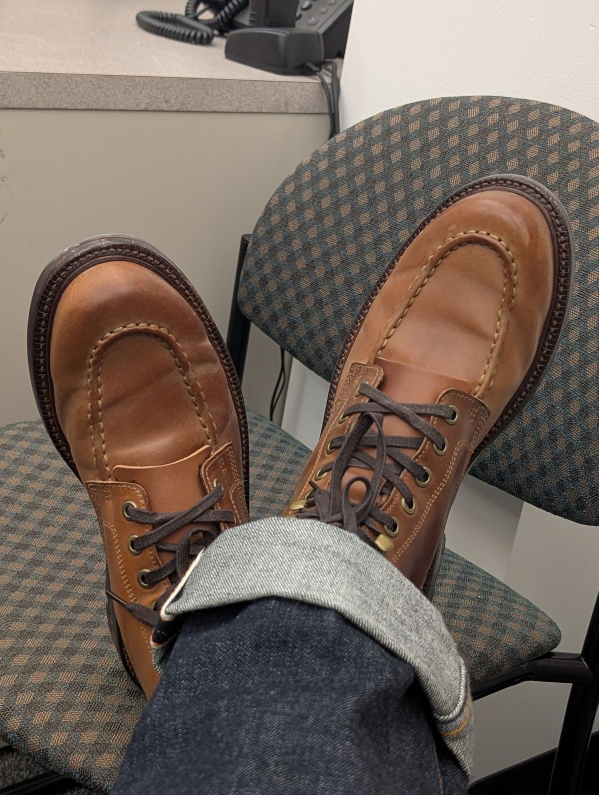 Photo by tyen10 on February 3, 2026 of the Grant Stone Brass Boot in Horween Honey Glazed Shell Cordovan.